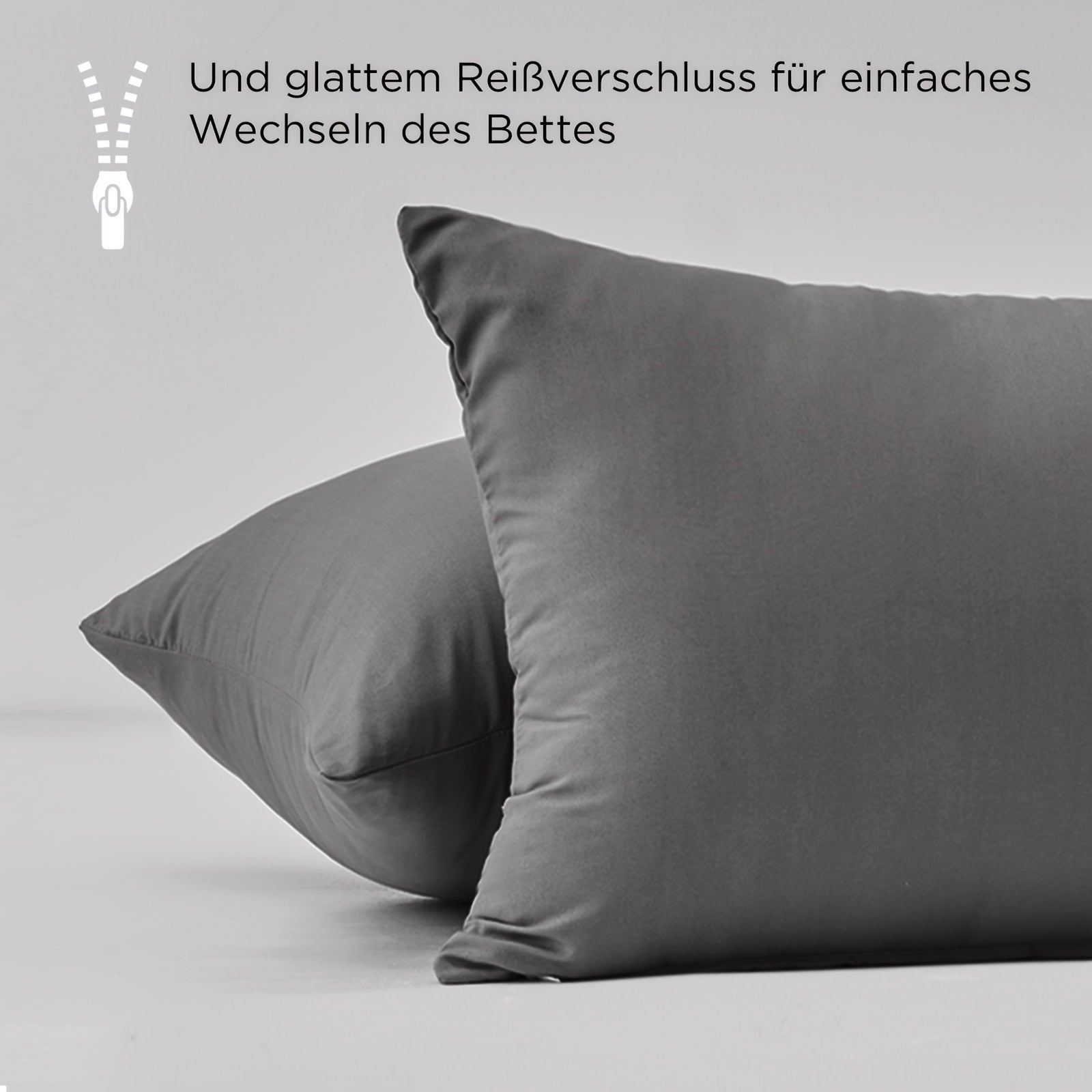 Set of 4 Microfiber Pillowcases Solid Color for Bedroom and Living Room