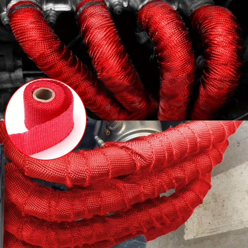 Universal chiqindi issiqlik qoplamasi lenta 5m x 5cm shisha tolali izolyatsiya silikon ko‘k