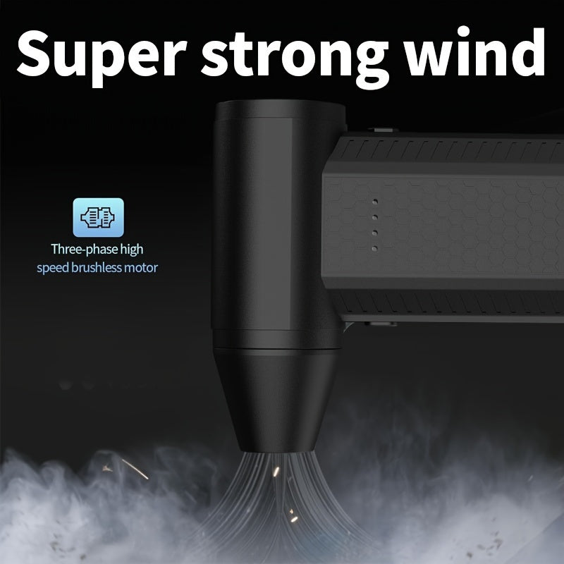 Portativ Mini Turbo Jet Simsiz Qo'l Dust Blower 8000mAh Li-ion Qayta Zaryadlanadigan Batareya, USB Zaryadlash, Avtomobillar, Klaviaturalar, Avtomobil O'rindiqlari va Grillar uchun Ko'p Maqsadli Havo Tozalagich