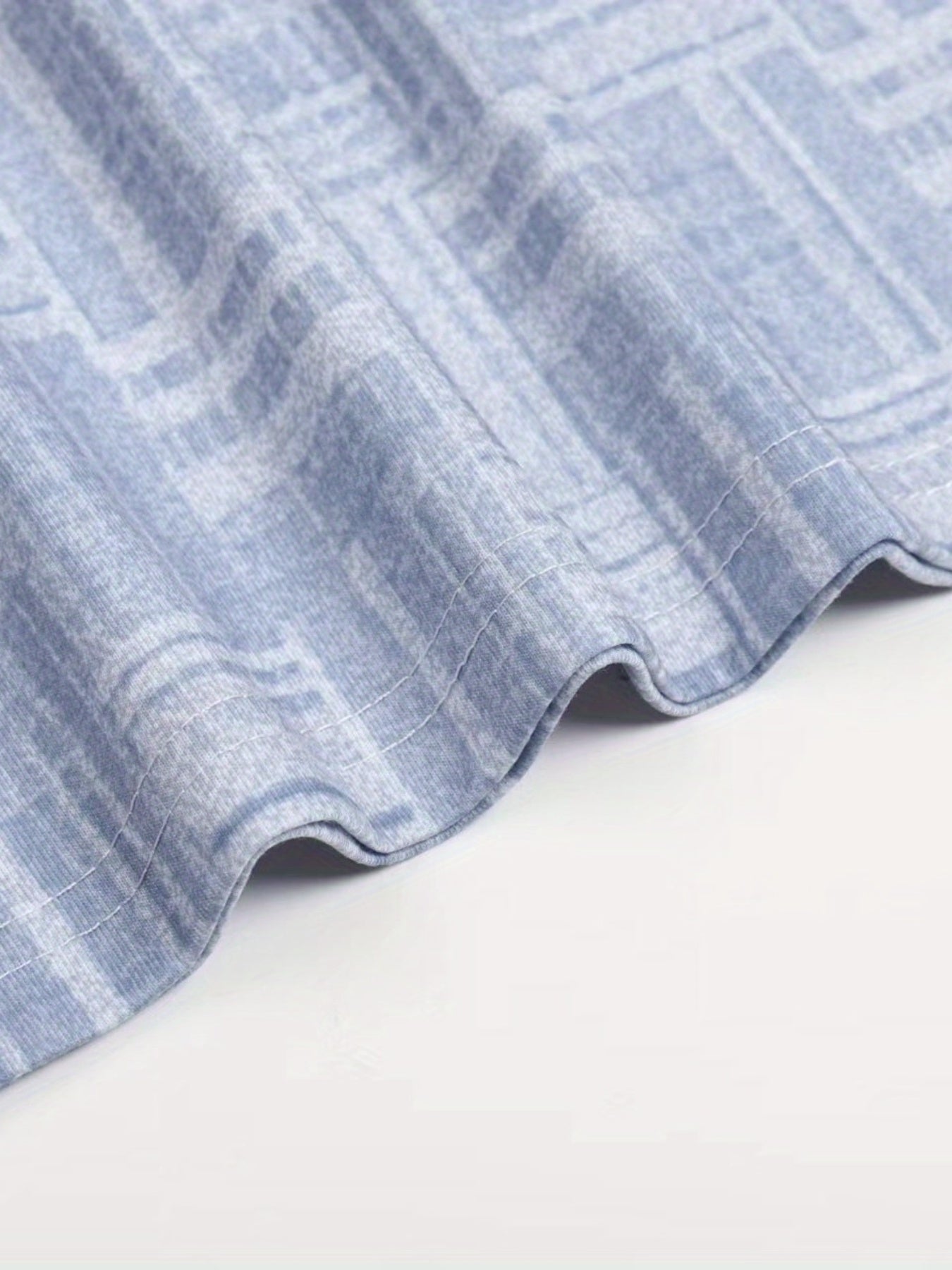 Мужская летняя повседневная футболка с геометрическим узором, короткий рукав, круглый вырез, большой размер, полиэстеровая смесь