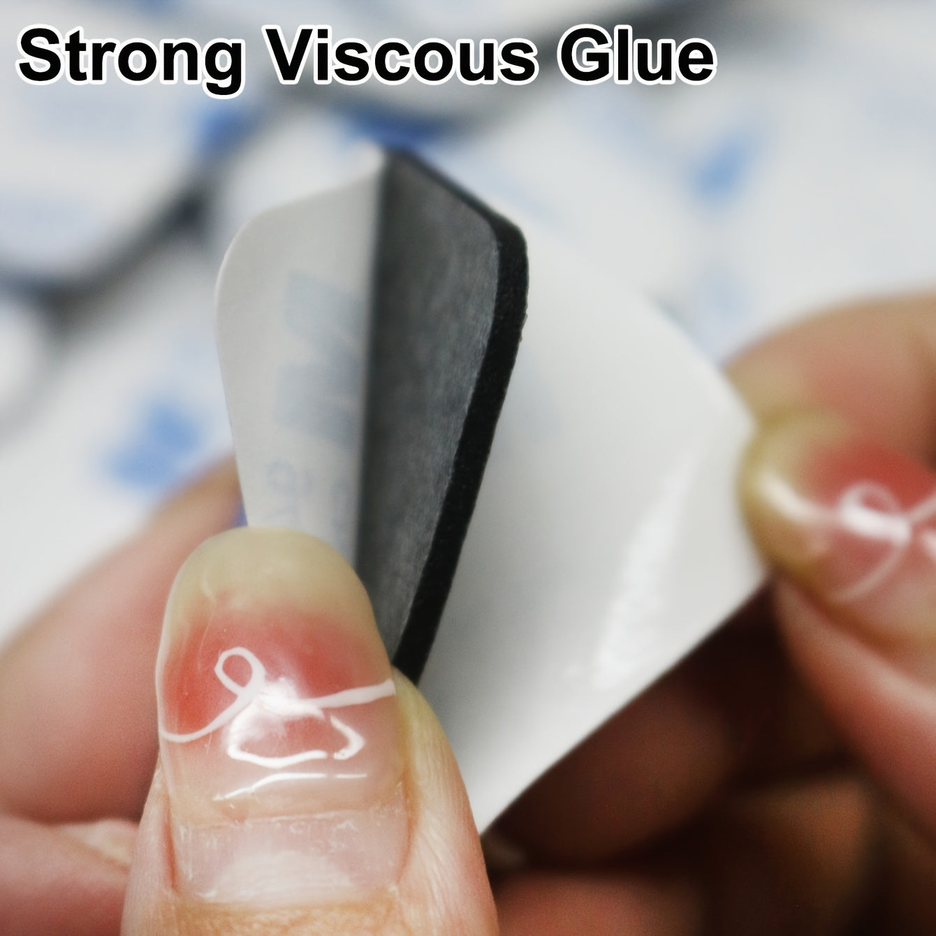 Juego de 10/20/60 tiras de cinta adhesiva de doble cara de uso pesado negro EVA espuma para paredes, suelos, puertas y cristales