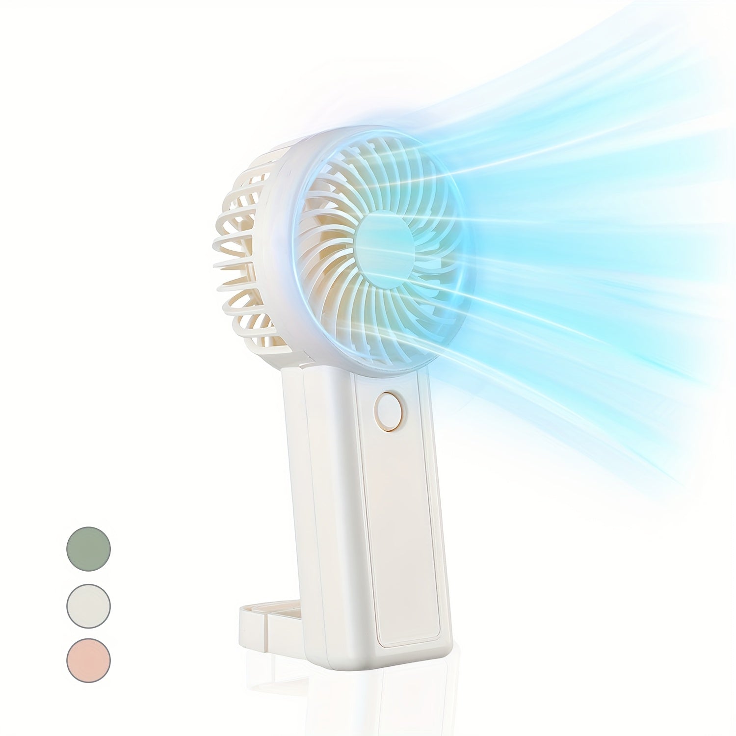 Portable Fan with 3-Speed USB Rechargeable Lithium Battery for Office Travel Outdoor