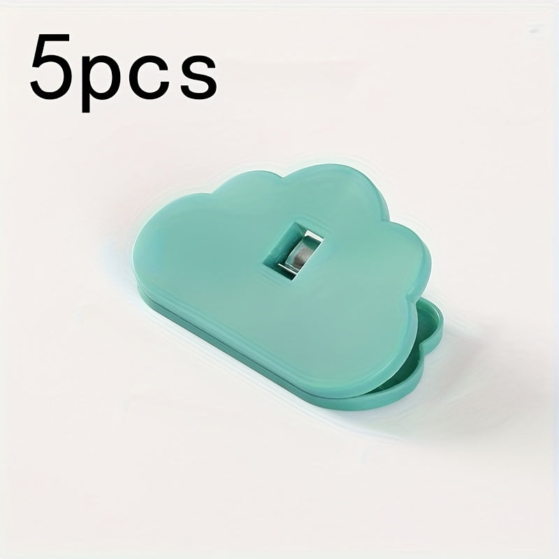 Bulut shaklidagi oziq-ovqat yopish kliplar, ko‘k va oq rangda, havo o'tkazmaydigan, namlikka chidamli, oshxona uchun, shirinliklar, choy, sut kukuni