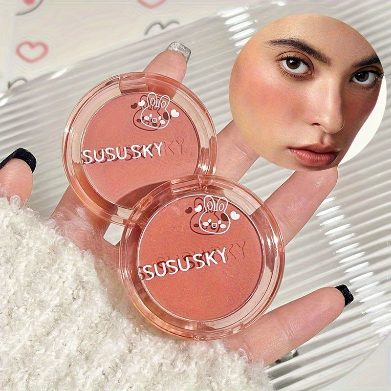 Unisex Blush Disk Set Monochrome Highlight Contour Brightening Makeup