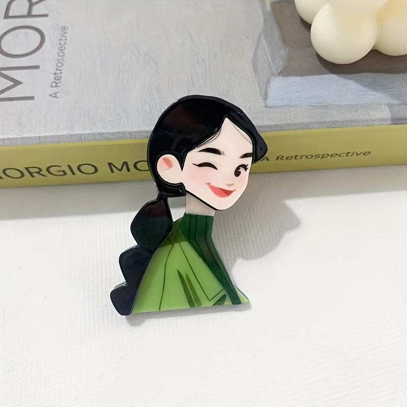 Acrylic Brooch Pin Twisted Braid Design for Fashion Anime Cosplay Accessories