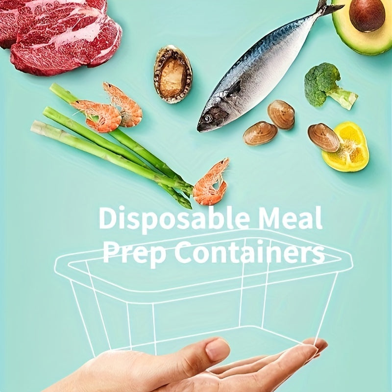 Set of 10 35oz Microwaveable Leakproof Stackable Meal Prep Containers with Lids