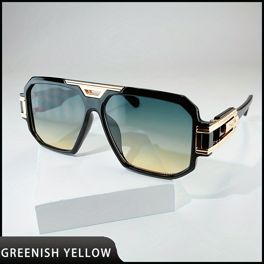 Erkaklar uchun kvadrat ramkali ko‘zoynaklar, retro uslub, moda ko‘zoynaklar, ko‘cha va kundalik kiyim uchun