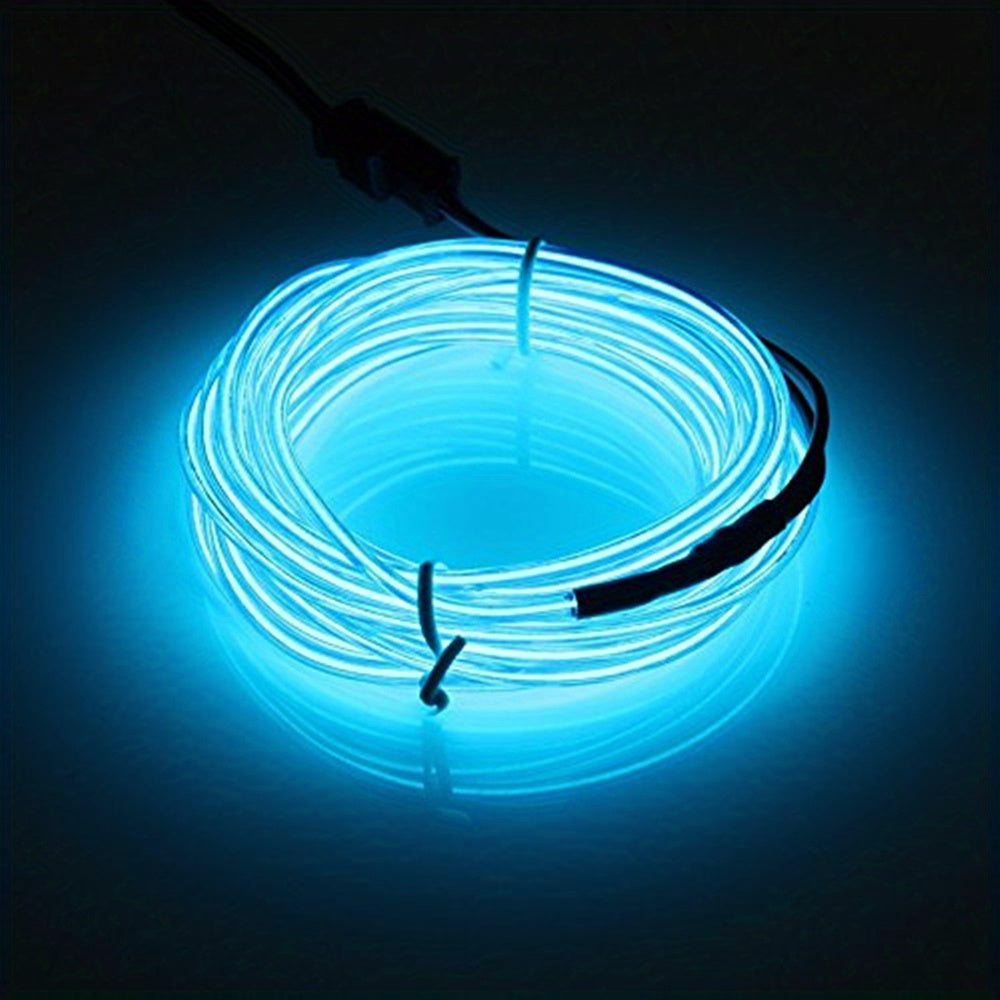 Tira de luces LED con batería de cable EL para decoraciones y fiestas DIY