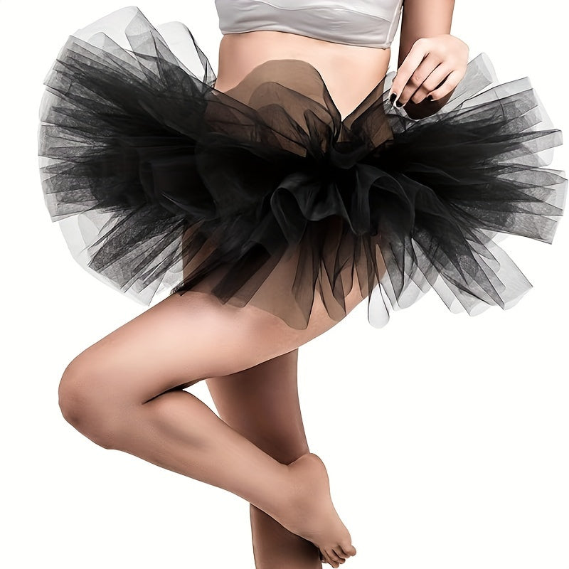 Bu Fluffy 80s Tutu yubkasi bilan partiyaga tayyorlaning! Ayollar va o'smirlar uchun mukammal bo'lgan, bu elastik bel yubkasi ultra-pufak ko'rinish uchun 5 qatlam tullega ega. Halloween, kostyum partiyalari va Rojdestvo kabi bayram tadbirlari uchun ideal.