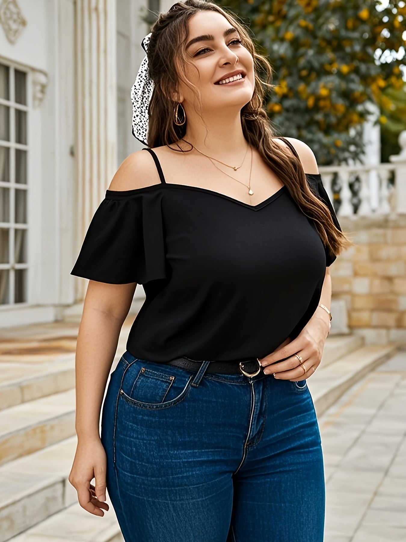 Платье для женщин больших размеров на лето с открытыми плечами, дышащий повседневный стиль