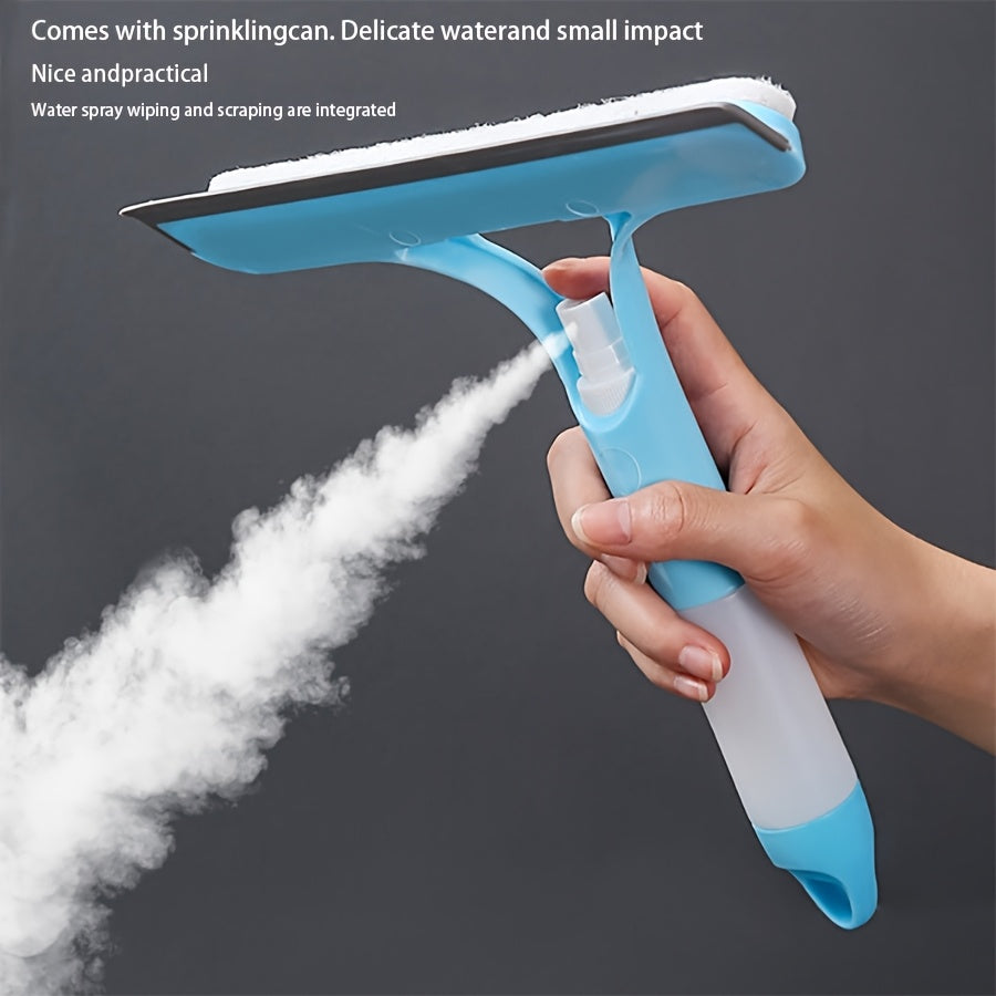 Multi-Functional Glass Cleaning Tool with Sprinkler and Mirror Scraper