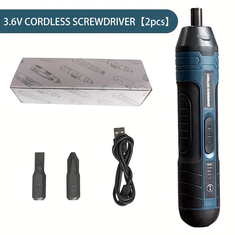 Cordless Lithium Screwdriver 3.6V with 4 Torque Settings Rechargeable Battery