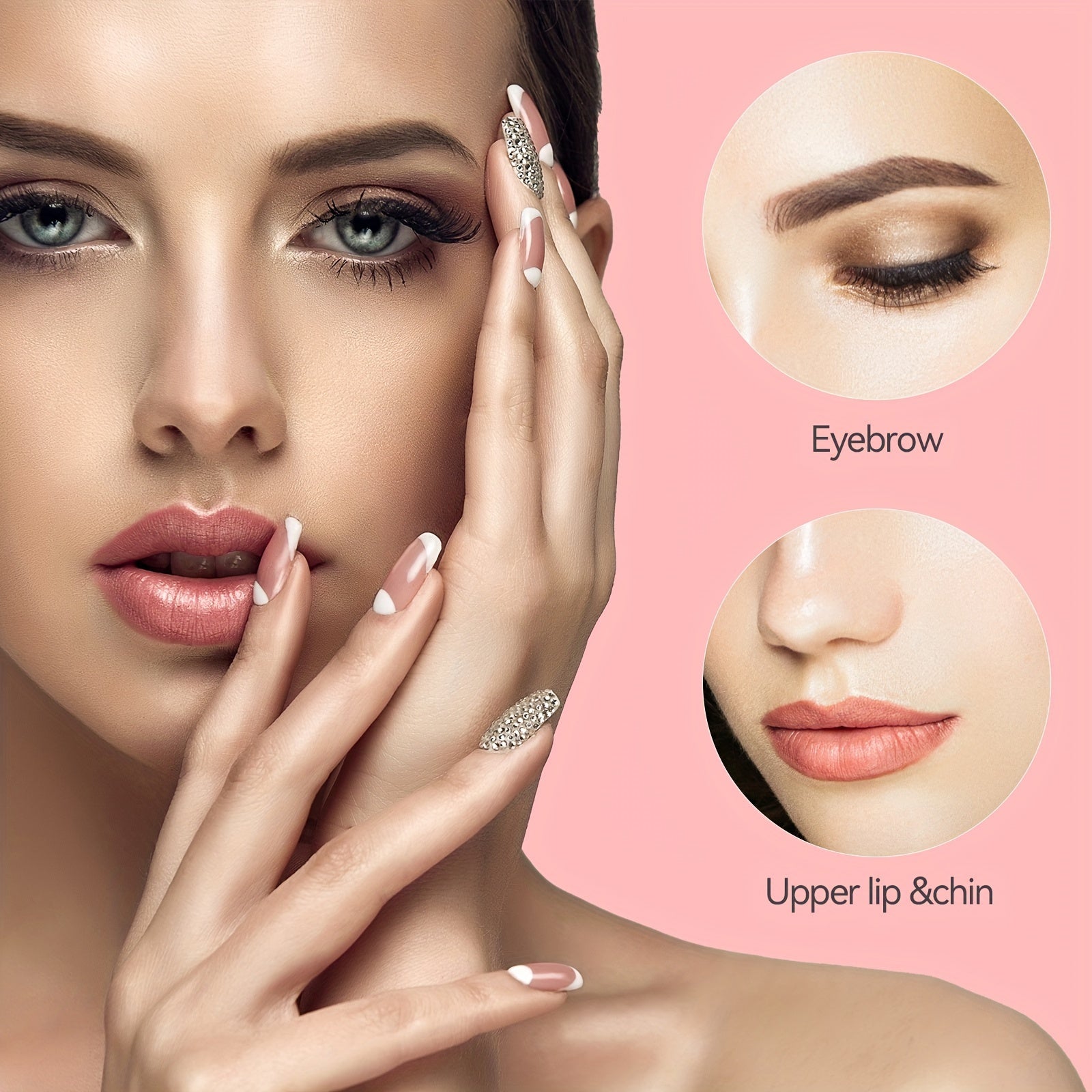 Kit de depilación de cejas para mujer 5g Conjunto de depilación con mini tiras y cepillo