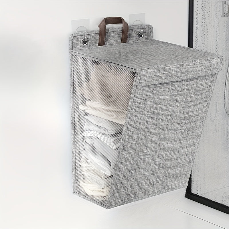 cesta de ropa rectangular con tapa, cesta plegable para ropa sucia para baño y dormitorio