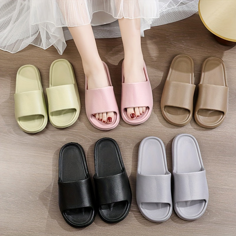 Ayollar uchun EVA shippaklar ochiq barmoqli, tekis tagli, ichki yozgi sandallar