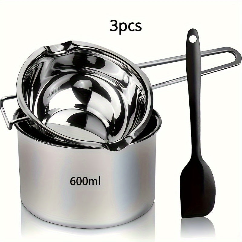 Stainless Steel Double Melting Pot Set for Chocolate Cheese Candle Melting