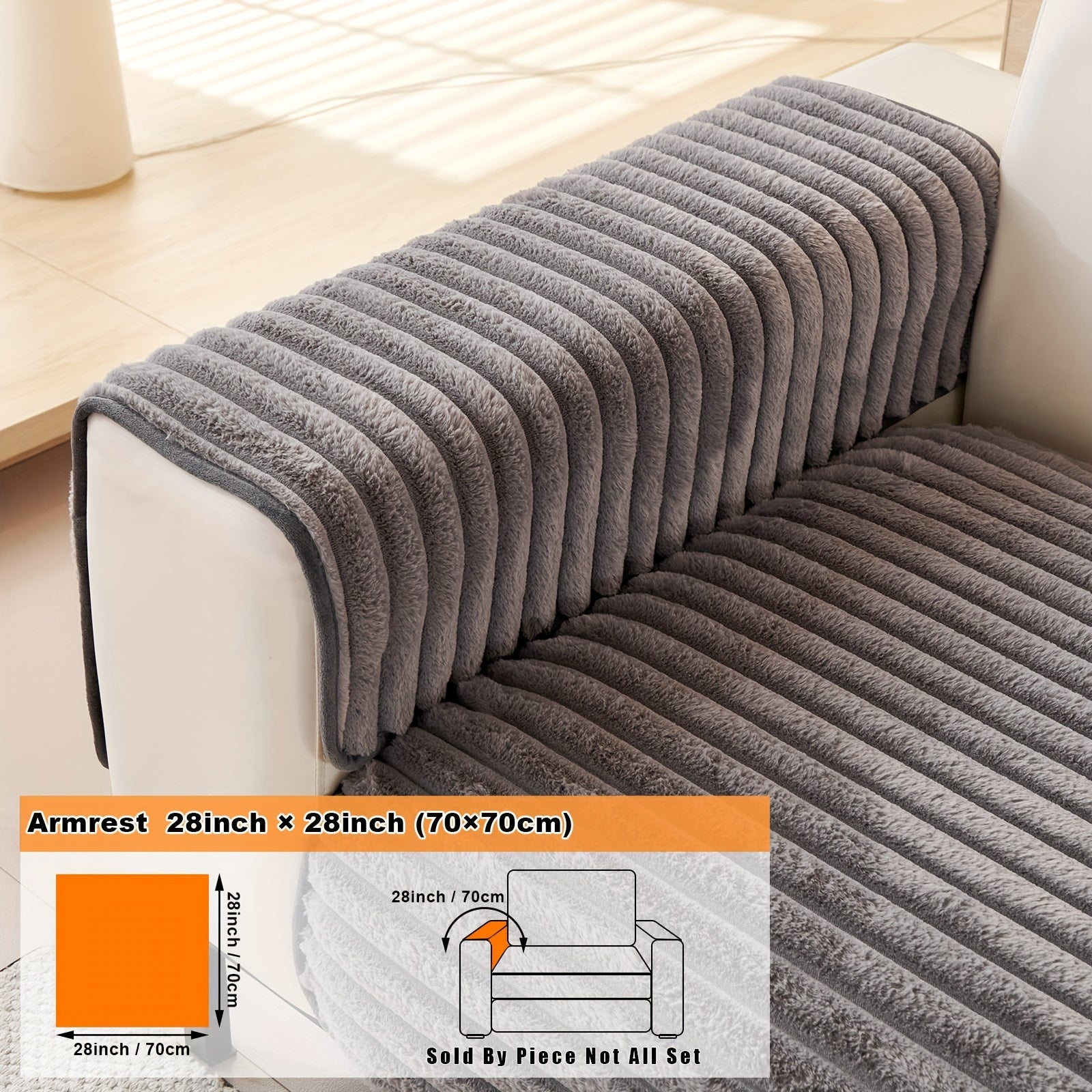 Barcha turdagi divanlar uchun mo'ljallangan, sun'iy quyon junidan tayyorlangan zamonaviy plush divan qoplamasi, mushuk va it egalari uchun iliqlik va himoya ta'minlaydi.