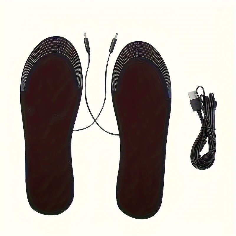 USB Heated Shoe Insoles Wireless Foot Warmers for Outdoor Activities