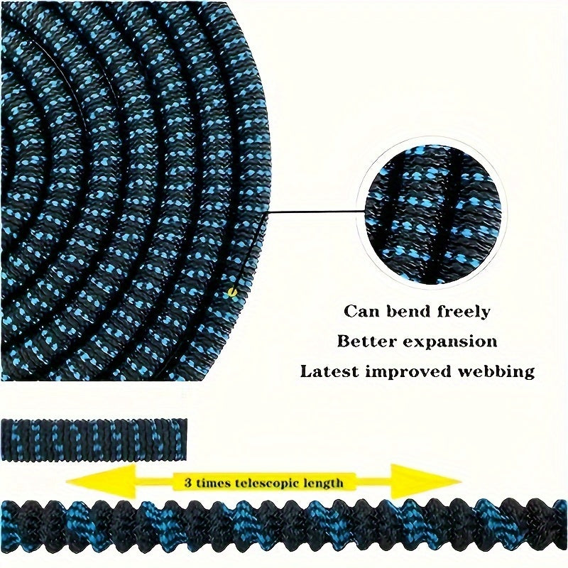 Расширяемый резиновый садовый шланг с насадкой-распылителем высокого давления для уборки на улице и мойки автомобиля