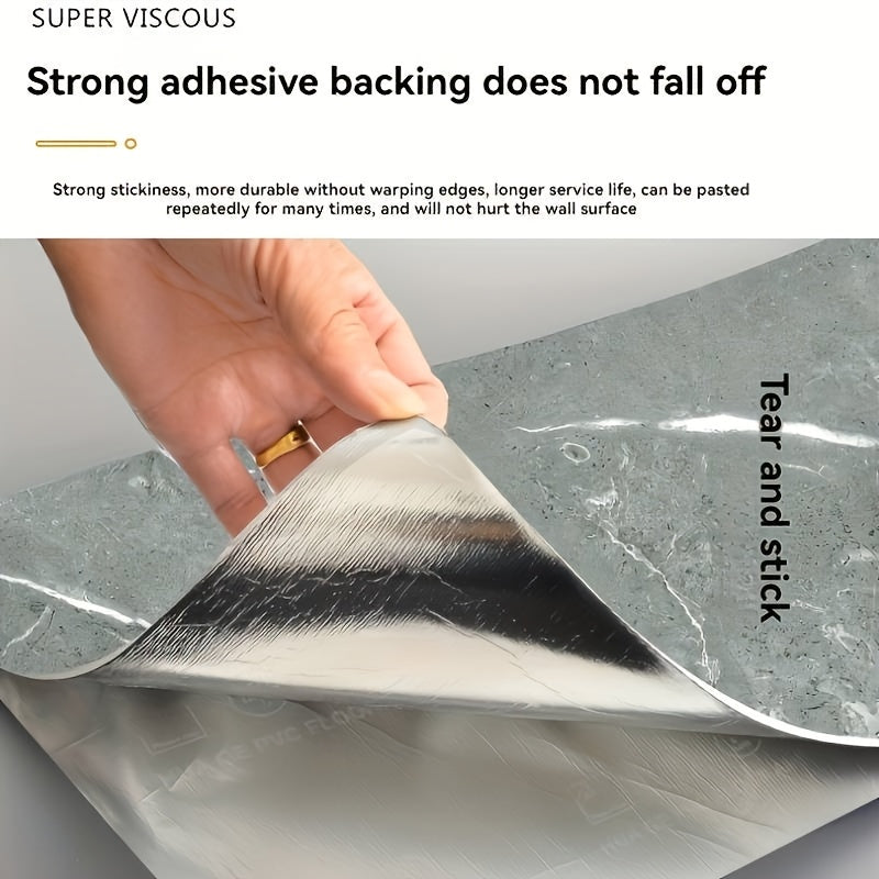 Juego de pegatinas de pared de mármol autoadhesivas para baño, cocina, sala de estar y oficina, 24 piezas