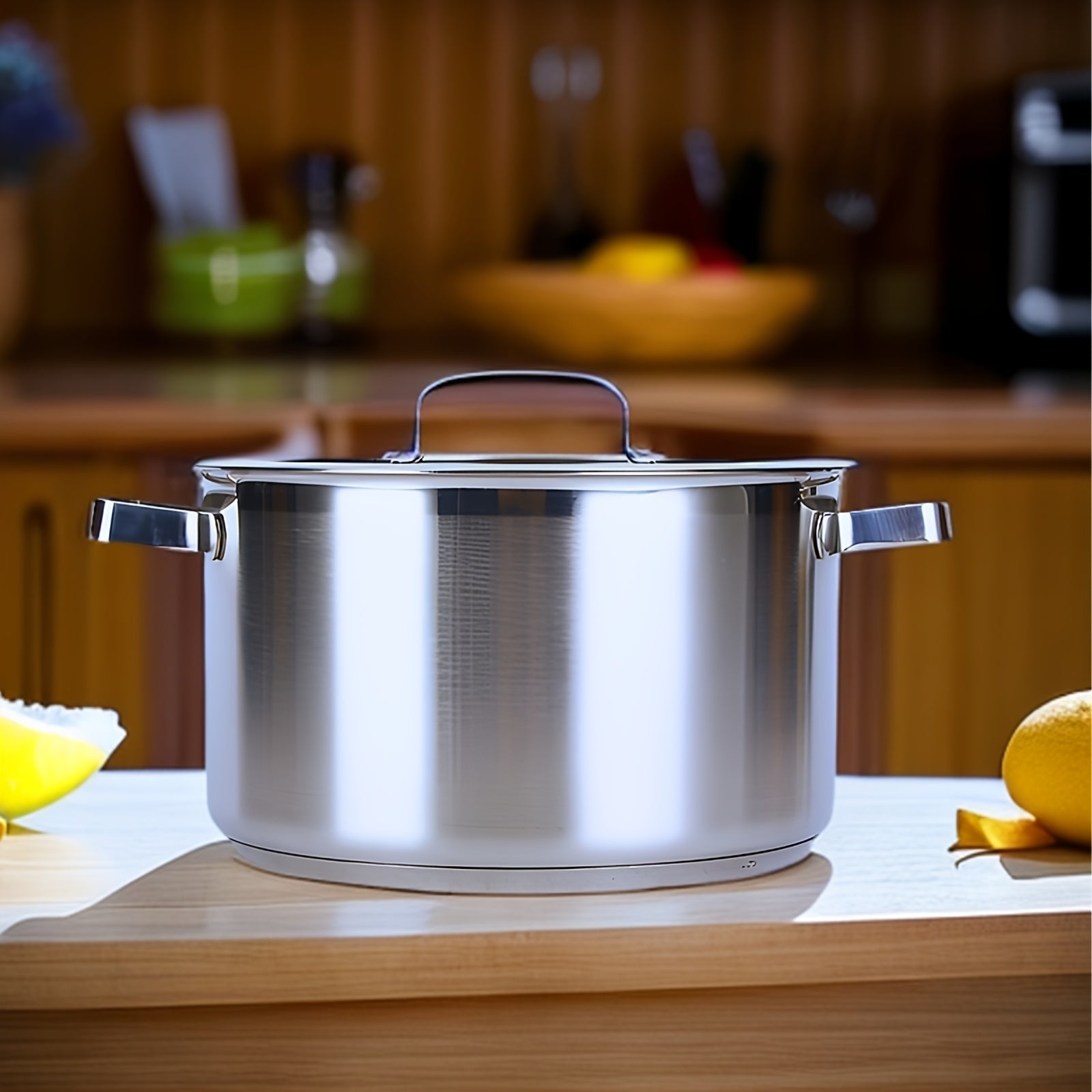 Extra Deep Stainless Steel Pasta Pot High-Sided Dishwasher Safe Family Cooking