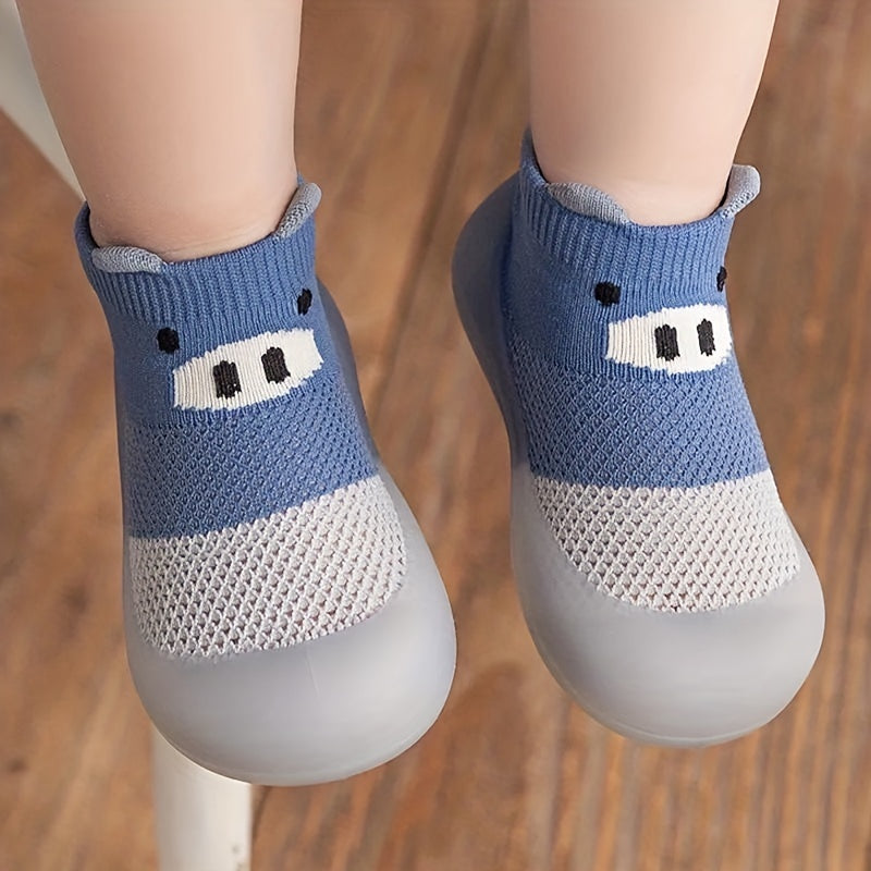 Pig-Themed All-Season Fabric Slip-On Casual Shoes for Kids
