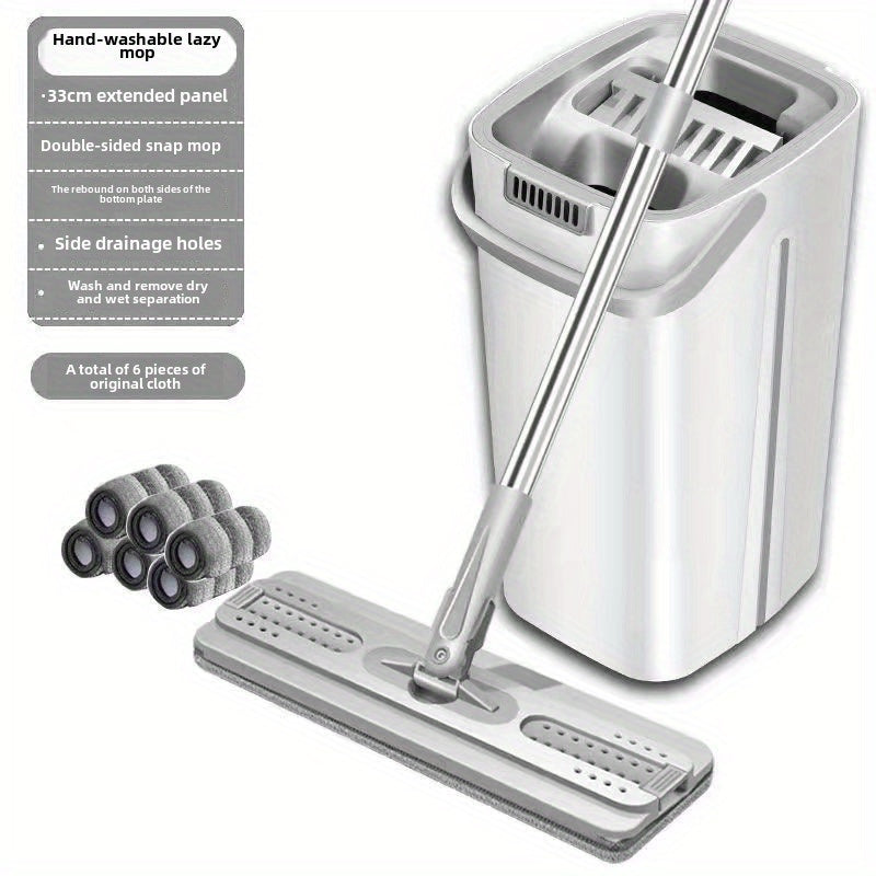 Yumshoq mop qutisi to'plami, nam va quruq ajratish bilan, oson tozalash uchun