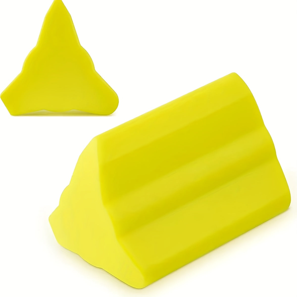 Dispositivo de masaje triangular de silicona portátil para relajación profunda de músculos