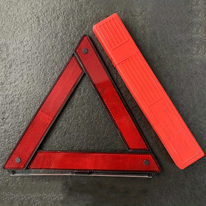Triángulo de seguridad reflectante plegable, señal de advertencia de emergencia en la carretera para coches y camiones