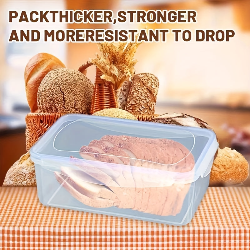 4 Pack Food Storage Containers 2.7L Airtight Reusable Fridge Organizer