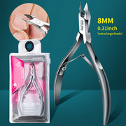 Space Gray Stainless Steel Cuticle Nippers for Manicure and Pedicure