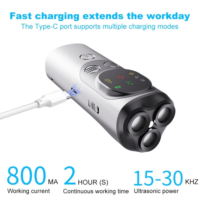 Rechargeable Dog Bark Control Device with LED Flashlight USB Charging Lithium Battery