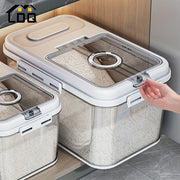 Large Capacity Airtight Rice and Cereal Dispenser Made of Durable PET Food Storage Container