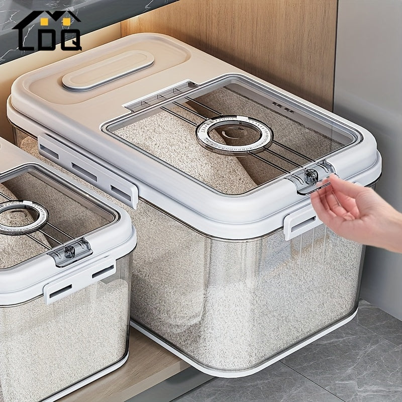 Large Capacity Airtight Rice and Cereal Dispenser Made of Durable PET Food Storage Container