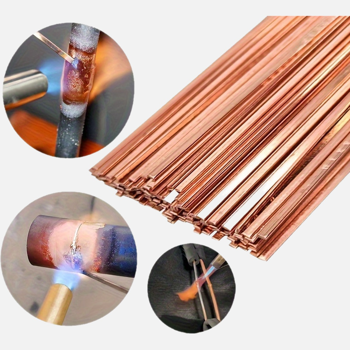 Copper Tube Welding Electrodes for Air Conditioning Refrigerator Maintenance Phosphor Copper Flat Electrodes