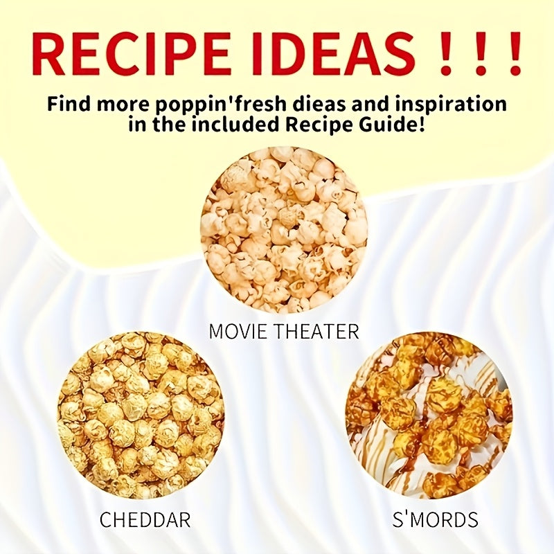 BEX Mini Popcorn Maker qizil rangda, zanglamaydigan po'latdan yasalgan konstruktsiyaga ega. Avtomatik va oson ishlatiladi, moy yoki shakar talab qilinmaydi. Uy, yig'ilishlar va partiyalar uchun mukammal. Katta sig'imli, tez va