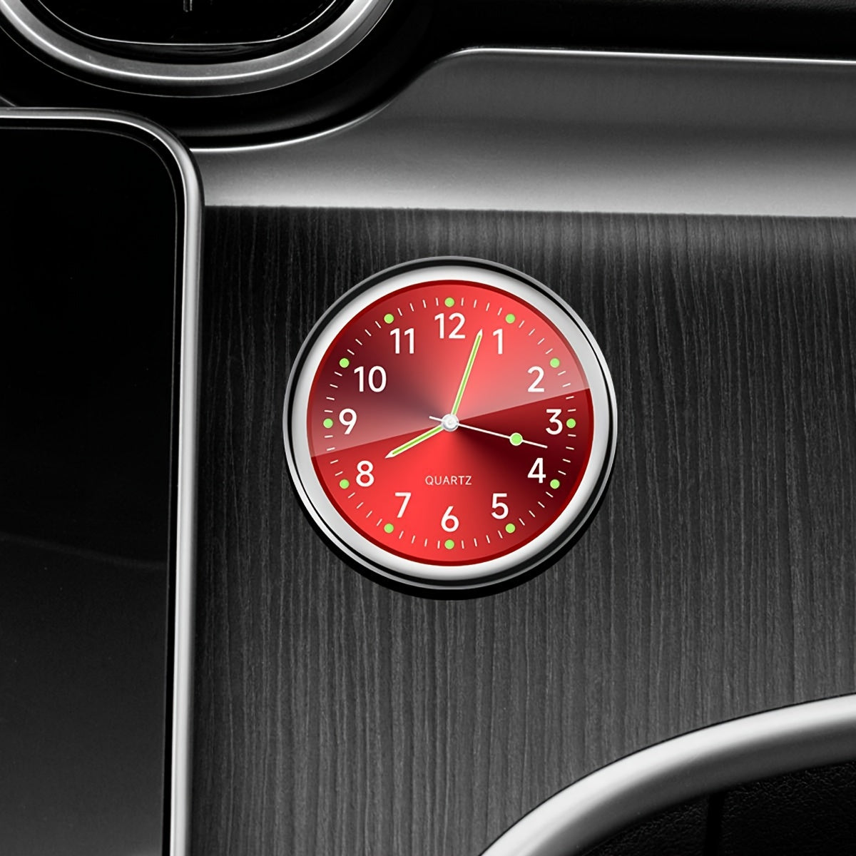 Decorative Car Dashboard Clock Non-Rechargeable Quartz Stick-On Accessory