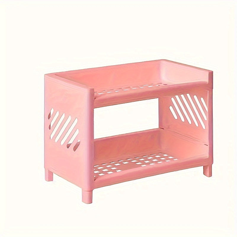 Estante de almacenamiento de plástico para cocina para utensilios y artículos de mesa, no necesita electricidad