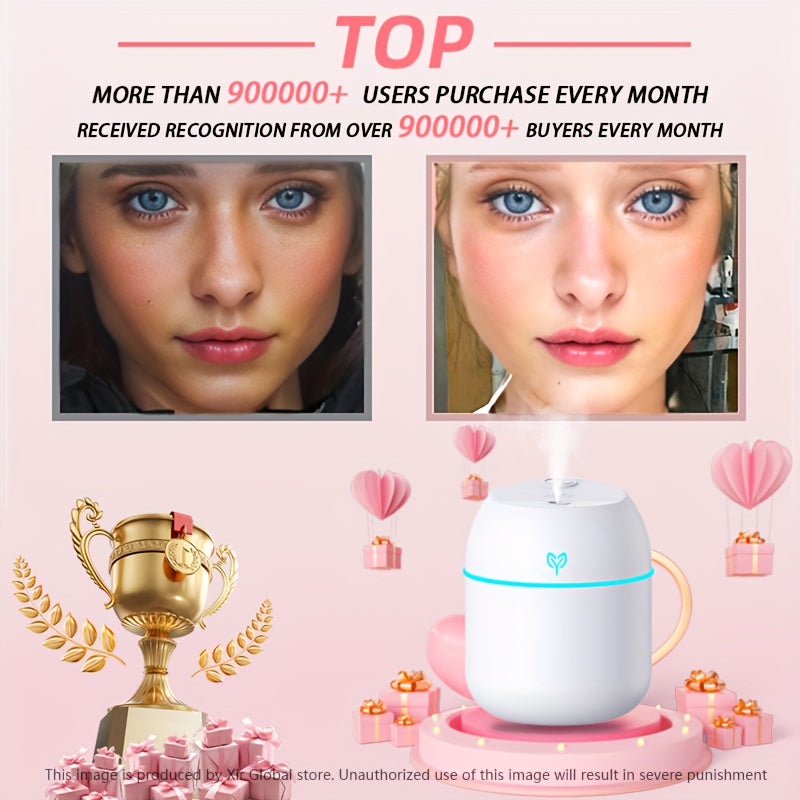 2 dona USB namlagich, kechqurun chirog'i bilan, yotoqxona va mehmonxona uchun katta hajmli moy tarqatish