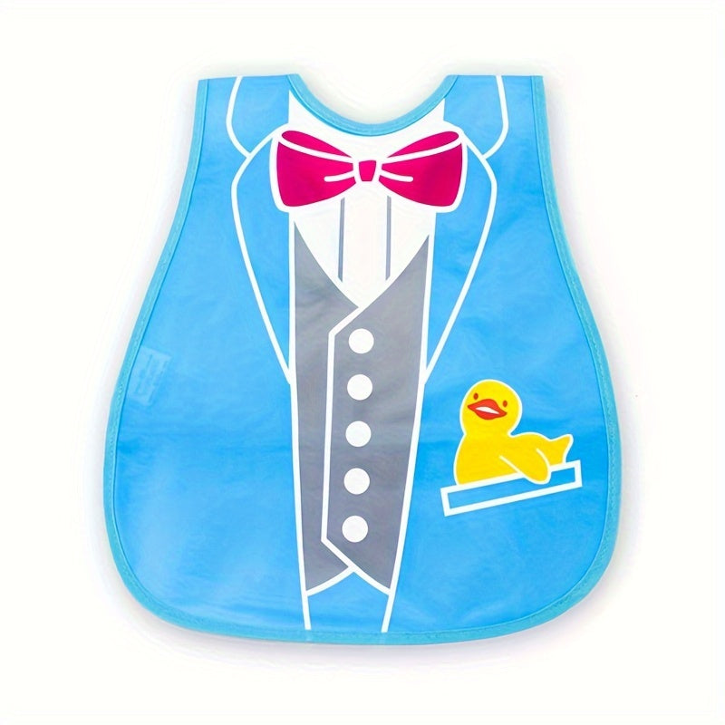 Waterproof Baby Bib for Boys and Girls with Snap Closure and Dirt-Resistant Pockets