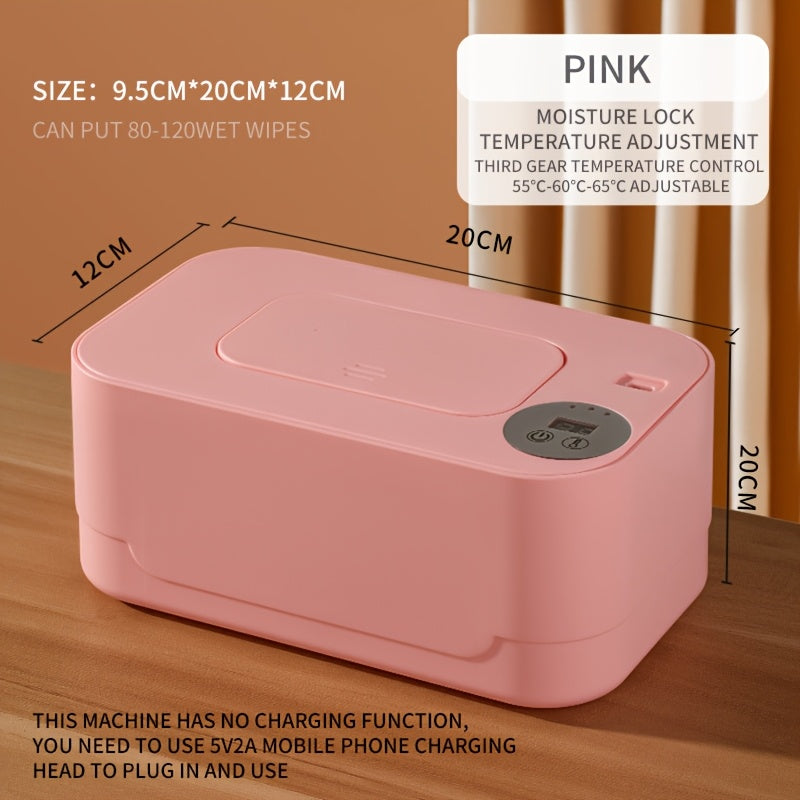 USB Wet Wipe Warmer for Travel Minimalist Design Portable Car Wipe Warmer