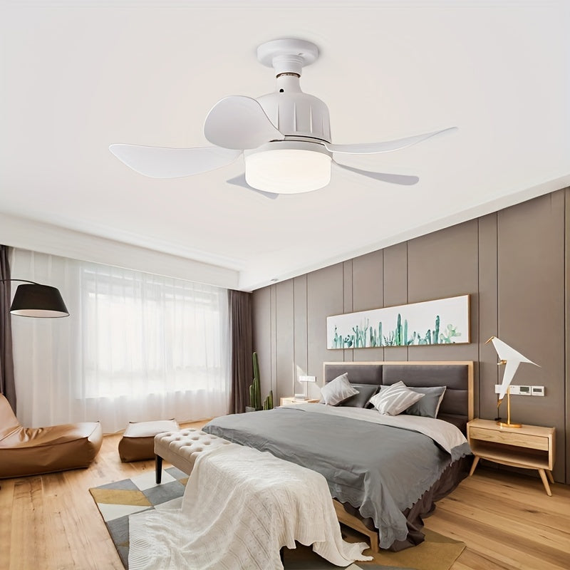 LED Ceiling Fan Light with Remote Control Adjustable 3-Speed Timer for Bedroom Living Room