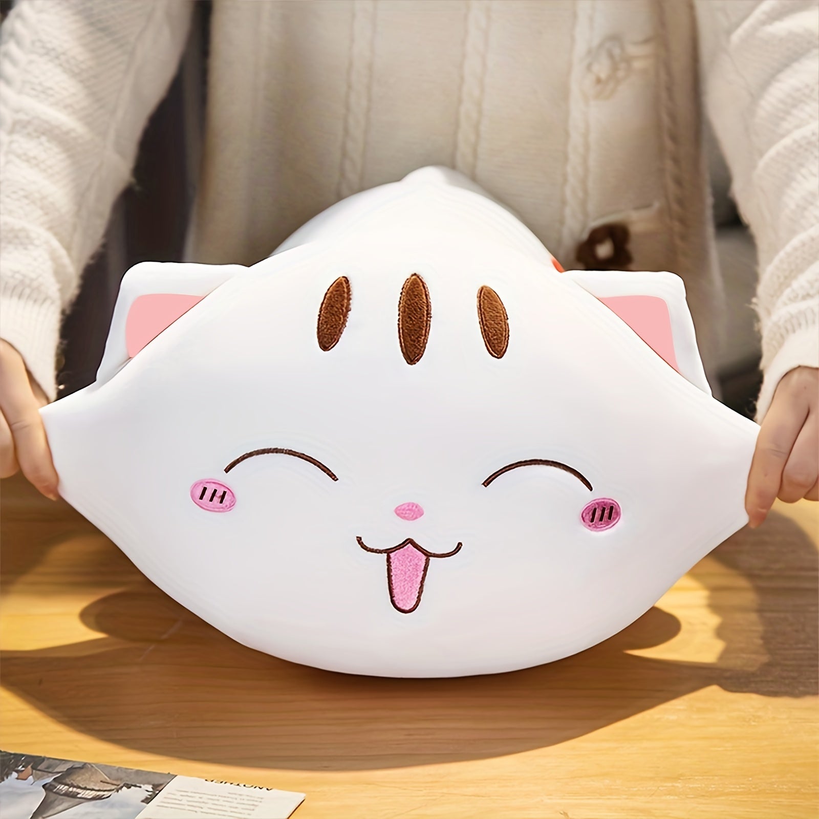 24.99cm Soft Plush Cat Toy Pillow for Kids and Gifts