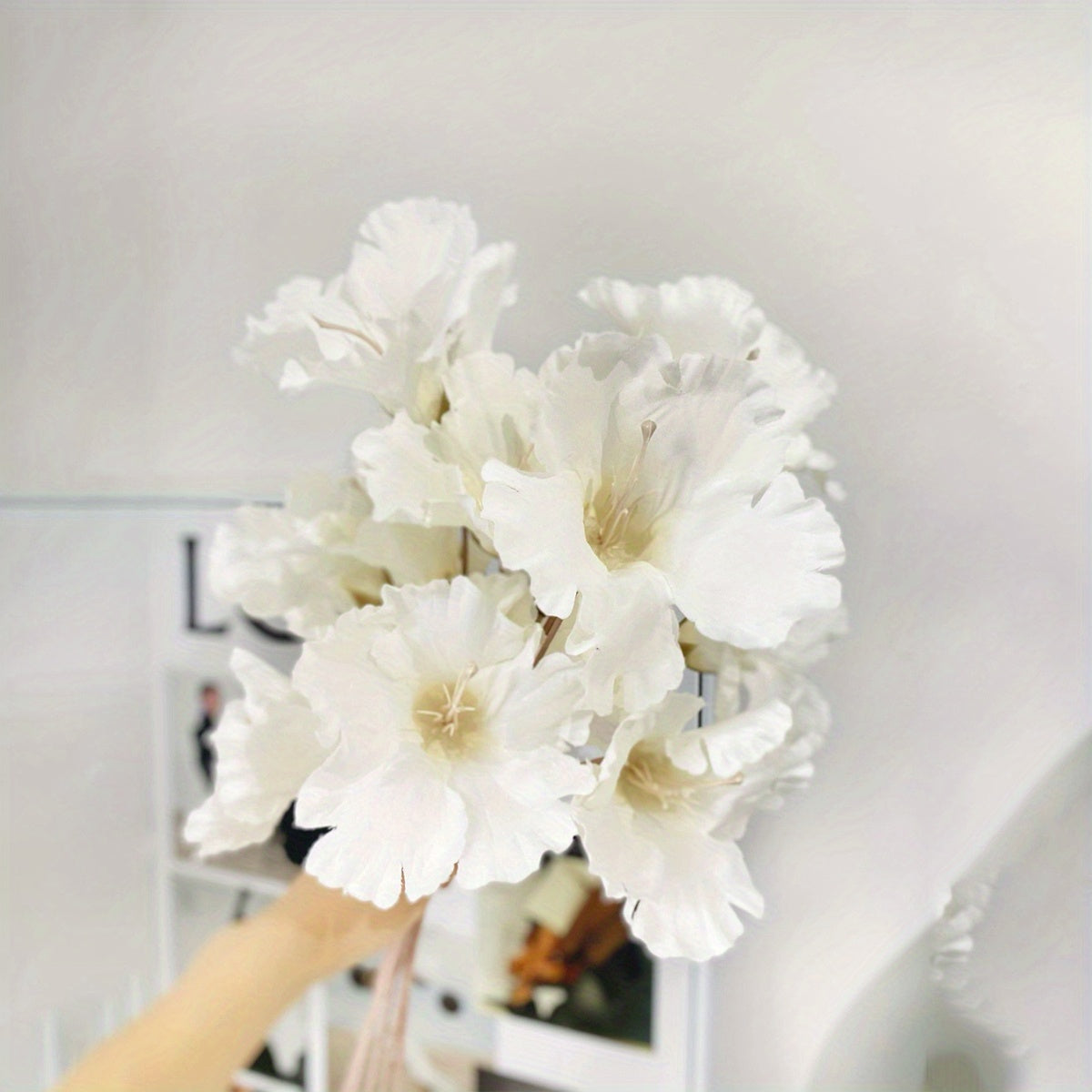 Artificial Flower Arrangement Morning Glory Flower Display 30 Inches for Home Office Wedding