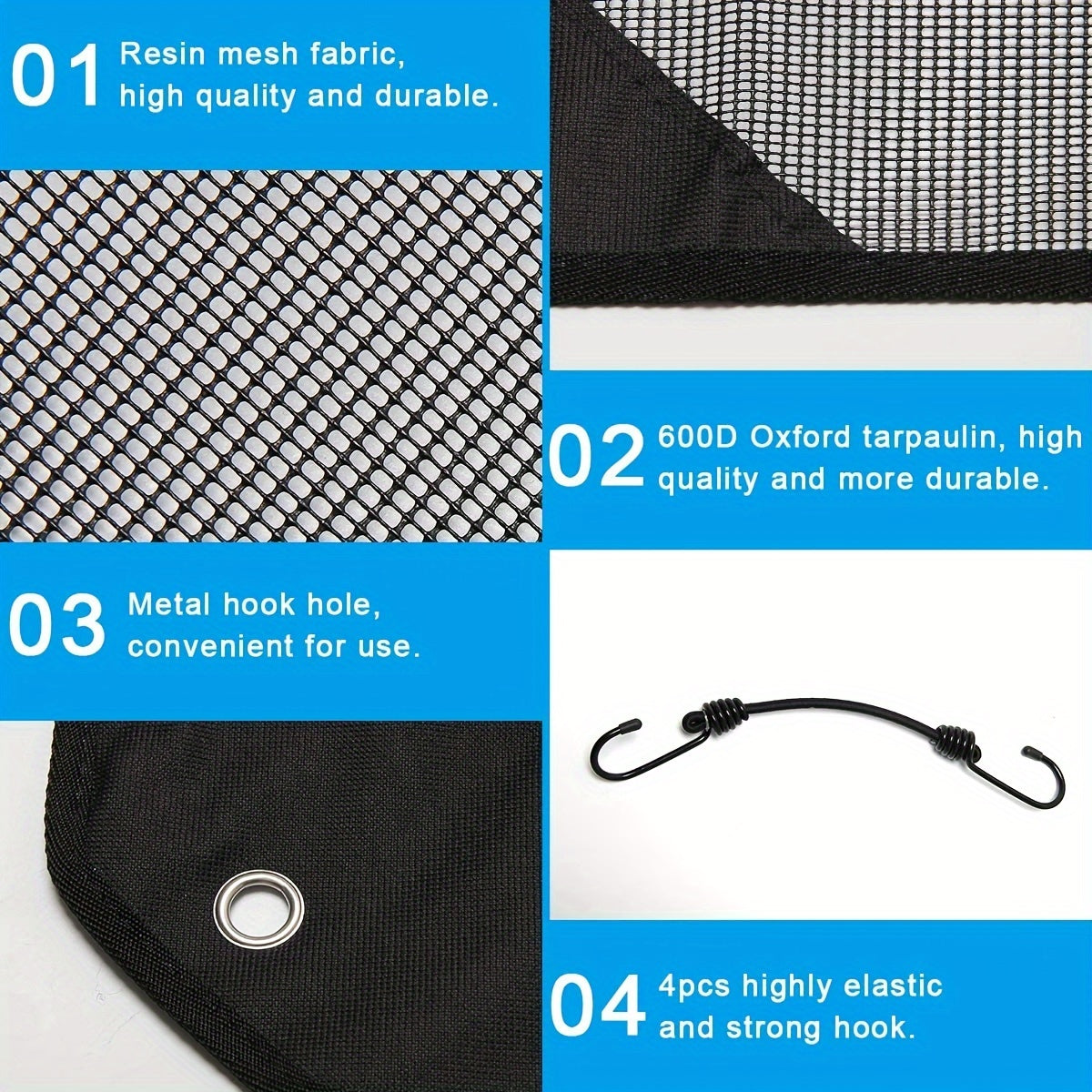 Black Outdoor Air Conditioner Cover Dust Sun Damage Protection Rubber Mesh