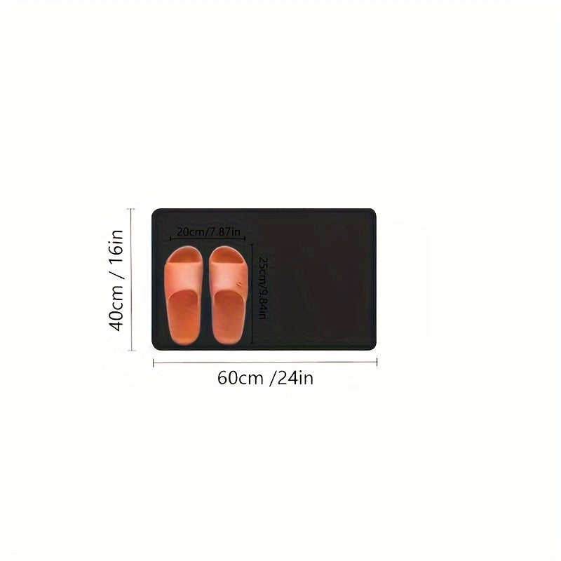 Coral Fleece Bath Mat Non-Slip Absorbent Washable Rug for Bathtub Shower