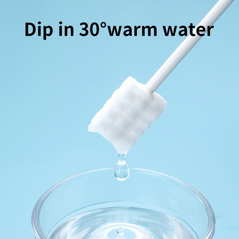 Набор из 30 чистящих языков, одноразовые марлевые зубные щетки для ухода за полостью рта, палочки для чистки полости рта для ежедневного ухода за семьей