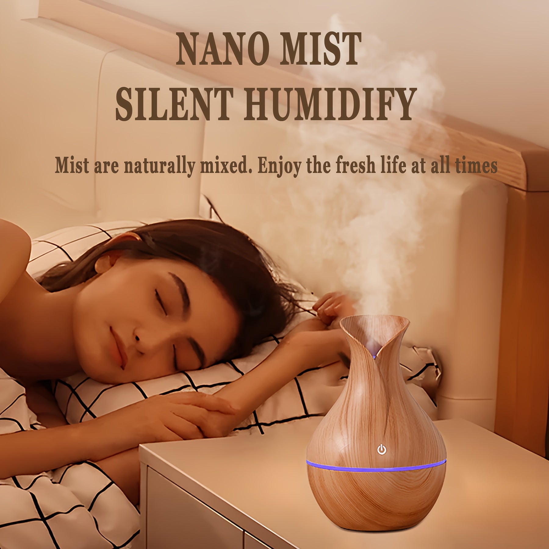 Vase-Shaped USB Aromatherapy Machine and Humidifier with Night Light