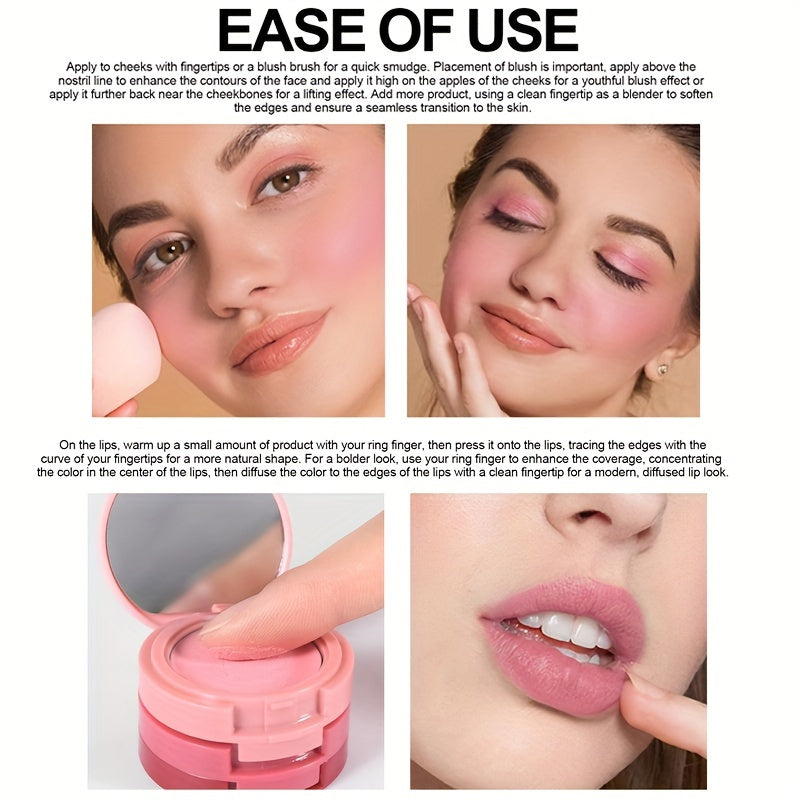 Paleta de maquillaje 3 en 1 para mujer, contorno, rubor, iluminador, ojos rosas y marrones