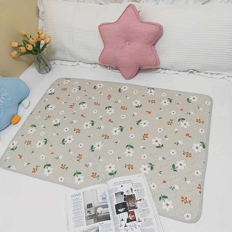 Washable Double-Sided Cotton Diaper Changing Pad Mattress Pad for Babies